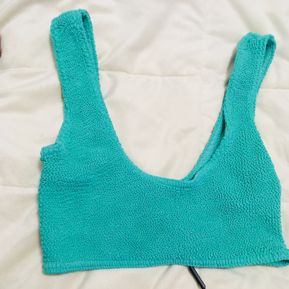 PLT - Aqua deep scoop bikini top - Sz S